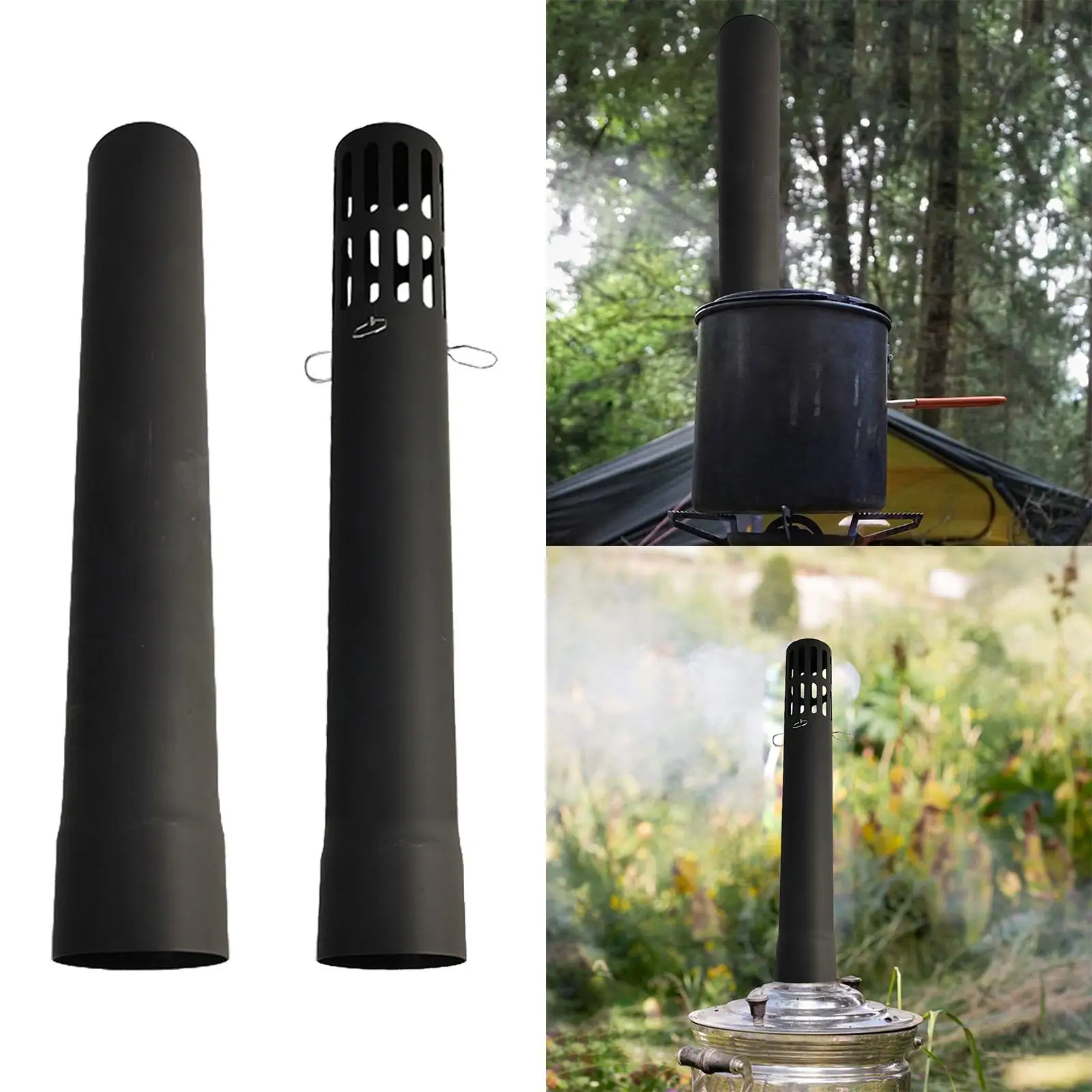 Stove Pipe Stove Accessories Fireplace Stove Chimney Pipe Flue Extension Tube for Hiking Outdoor Camping Burner Winter Heater