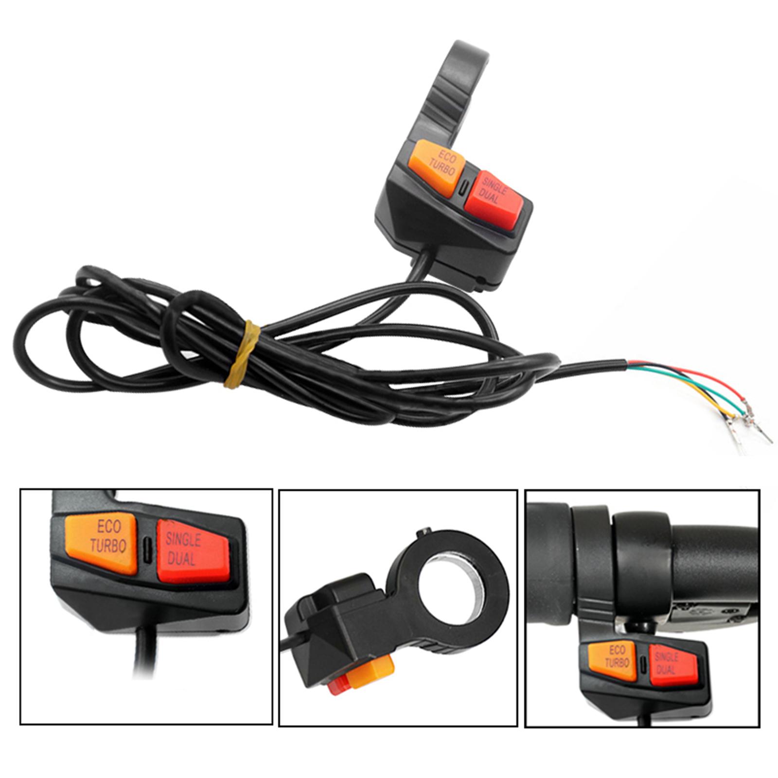 High Low Speed Boost Switch Handlebar Switch Single Dual Motor Driven Control Switch for Electric Bike Dirt Bike Scooter
