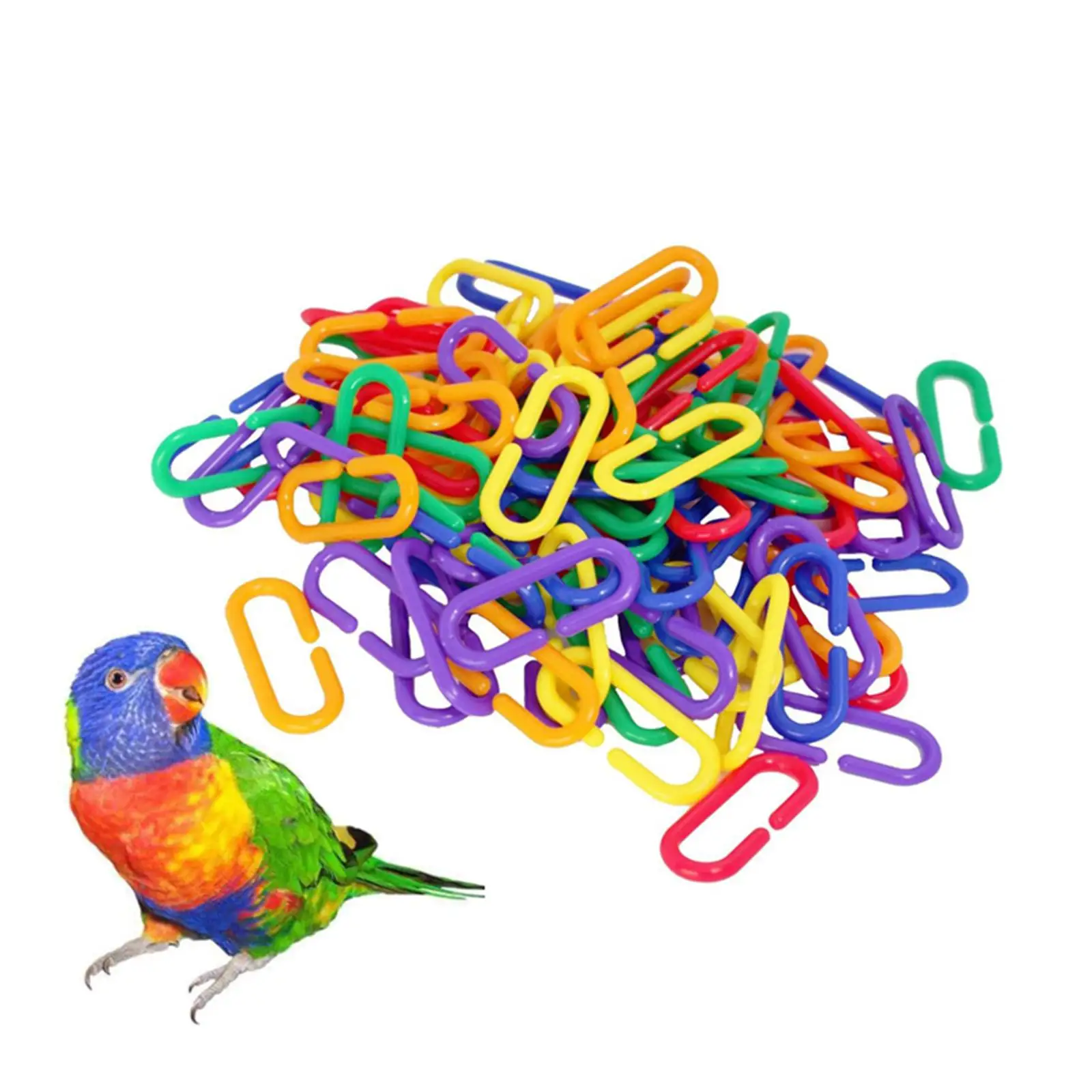 100Pcs Durable C Clips Parrot Toys Childrens Learning Toys Parakeet Rat