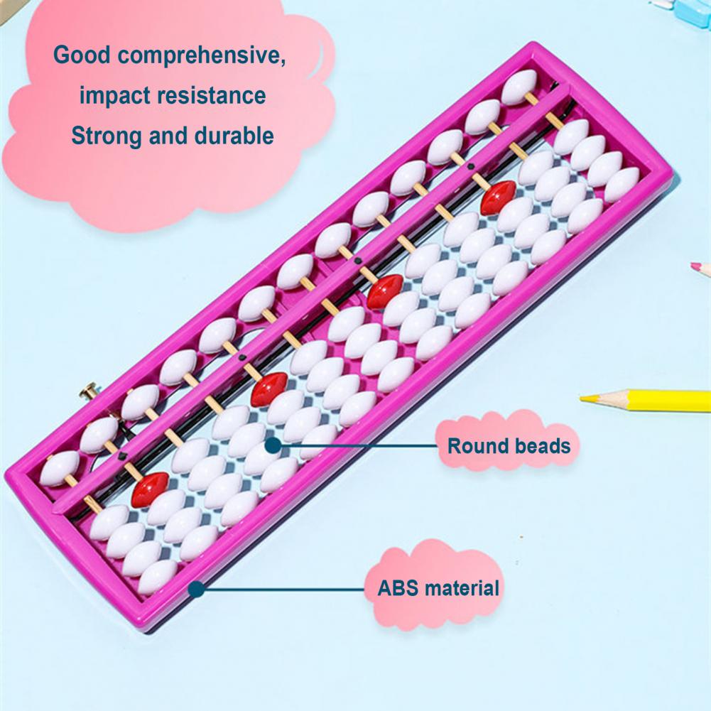 Simulado Abacus 13-Row 5 Beads Reset Botão Crianças Abacus Home Supply