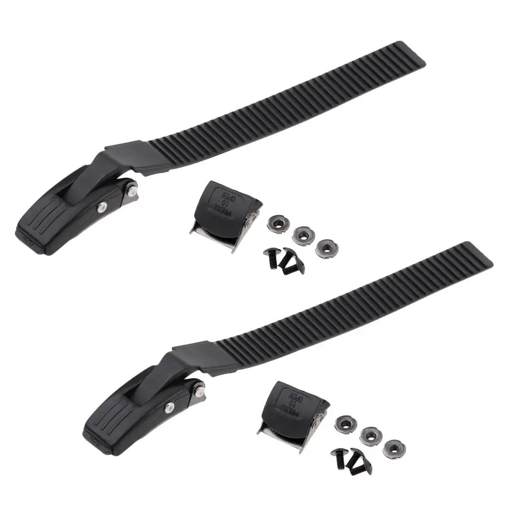 2x High Quality Replacement PP Inline Skate Fixing Band Strap + Mounting Clamp Screws Nuts