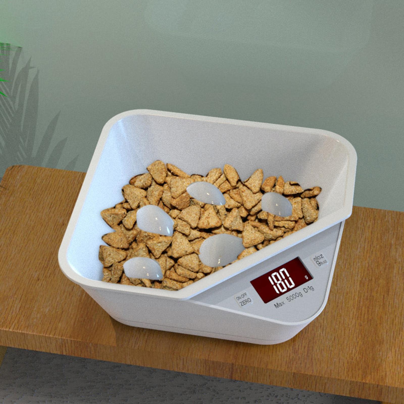 Weighing Digital Feeding Bowl Food Bowl Digital Scale Slow Feeder for Small Medium Dogs