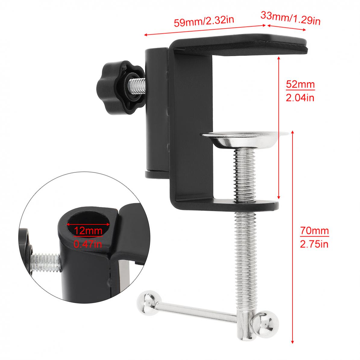 metal fixo para microfone lâmpada de mesa