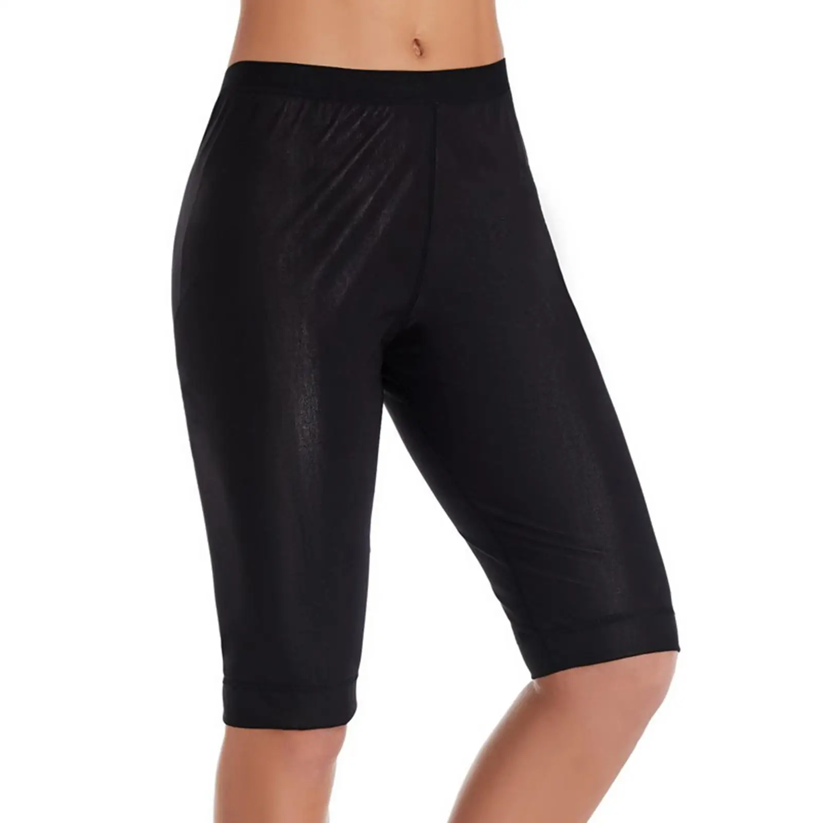 Women`s Slimming Thermo Pants Sweat Capris Sauna Suit Waist Sports Fitness Yoga Gym Workout Leggings Shorts