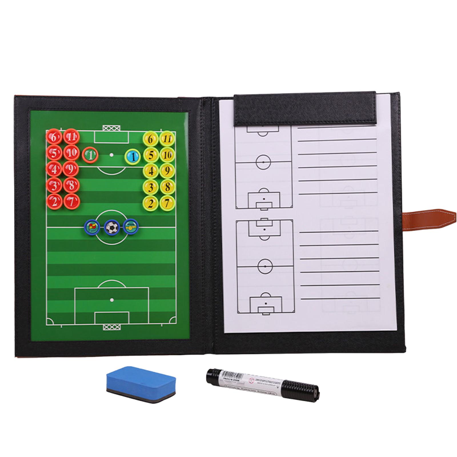 Foldable Football Coaches Board Guidance Training Assistant Large Soccer Coaching Clipboard Board for Techniques Competition