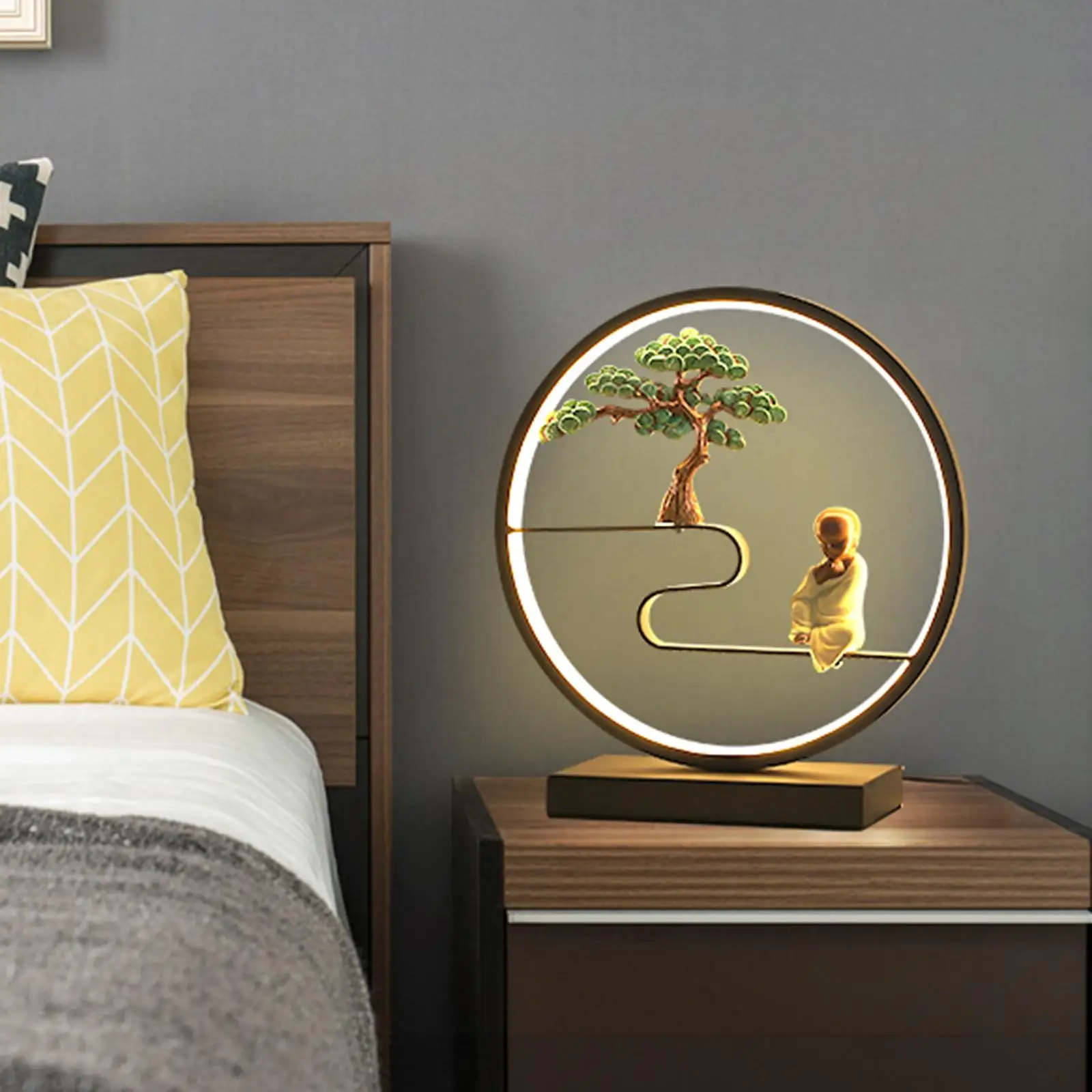 Bedroom Bedside Night Home Decoration Desktop Ornament Housewarmging Gift LED NightStand Lamp