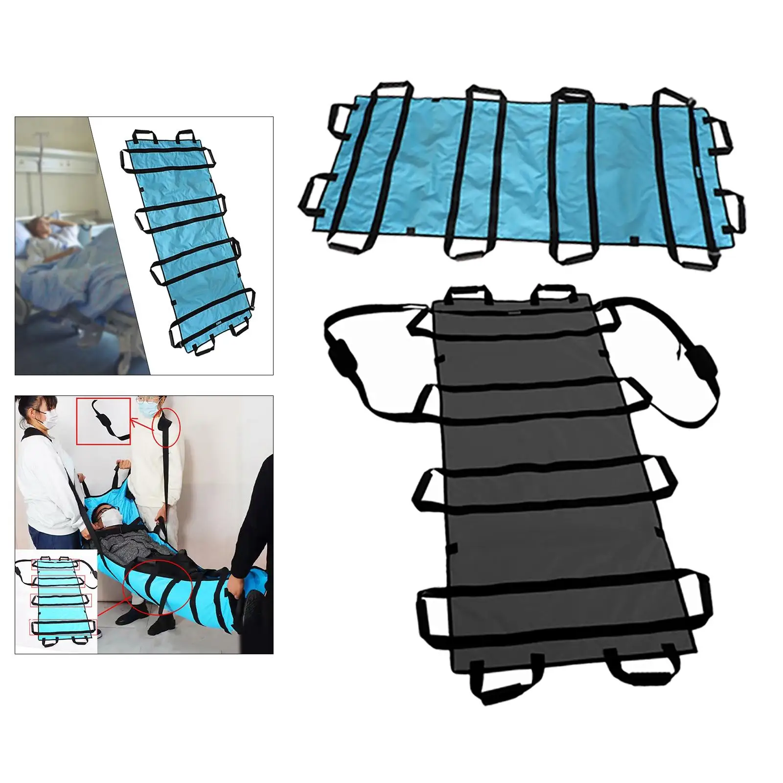 Household Soft Stretcher Transfer Board Positioning Bed Pad Foldable Stretcher for Disability Aids Paralyzed Turning Lifting