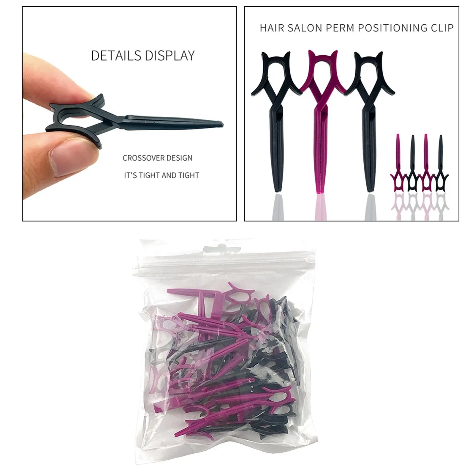 40 Pieces Pro Makeup Positioning Perm Clips Cutting Hair Clip Non Slip