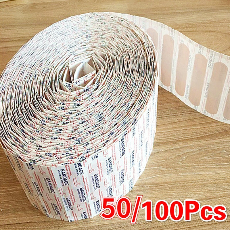 Best of 50 / 100Pcs PE / Non-woven Band-Aid Breathable Adhesive First Aids Medical Bandages Patch Cushion Wound Hemostasis Stickers Reviews & Tips