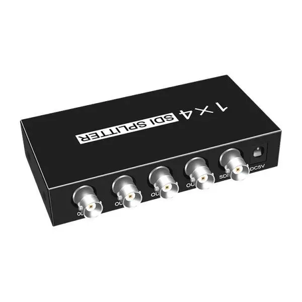 1 Set AU Adapter Premium Transmission Repeater 1x4 SDI Splitter for Projector DVR