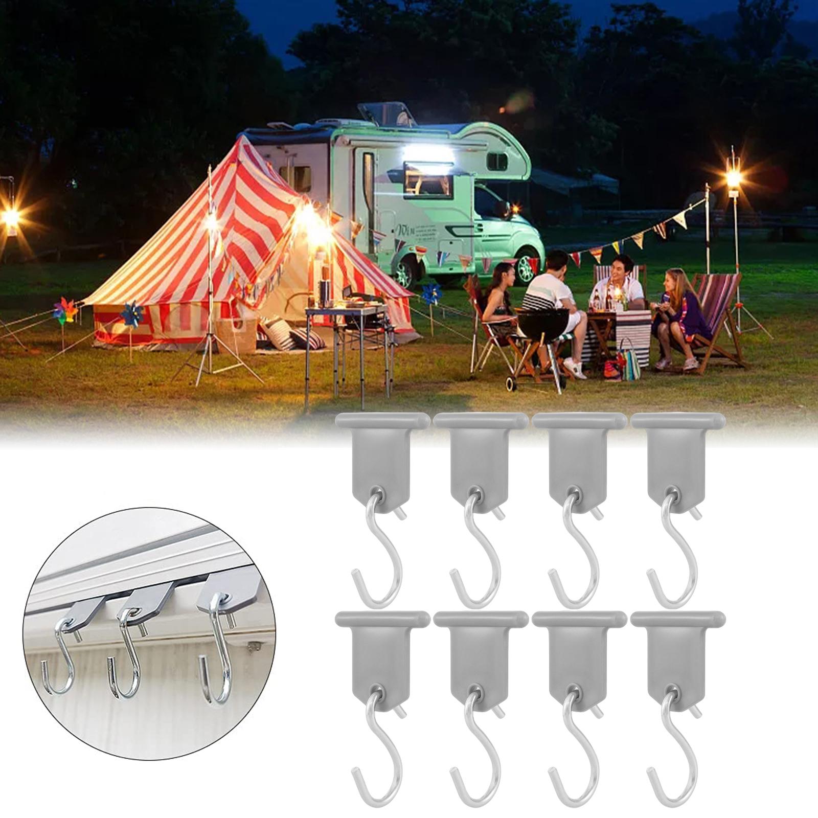 Awning Clip Party Stand Plastic Metal Lamp Hook Camping Bracket Suitable for Christmas Tent Indoor Outdoor Decoration