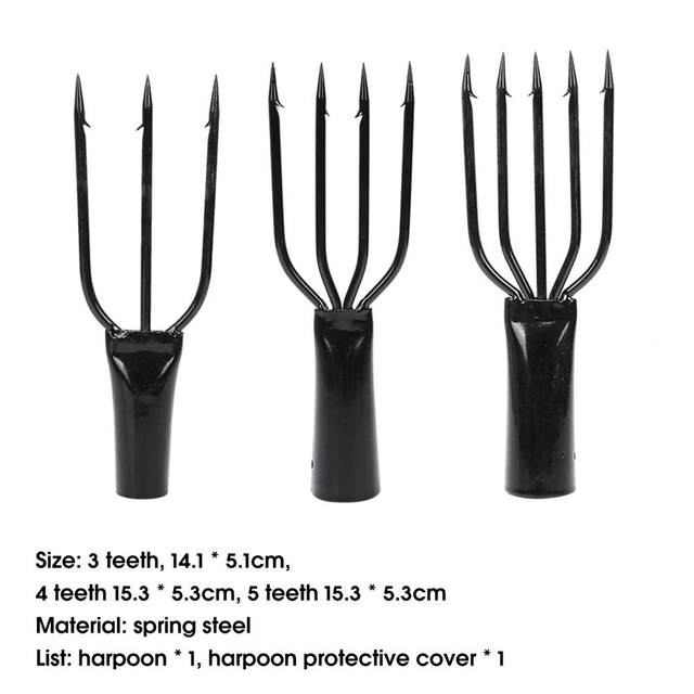 Bow Fishing Fishing Spear,Prong Harpoon 4 Pcs Stainless Steel Single Prong Harpoon Gig Gaff Hook