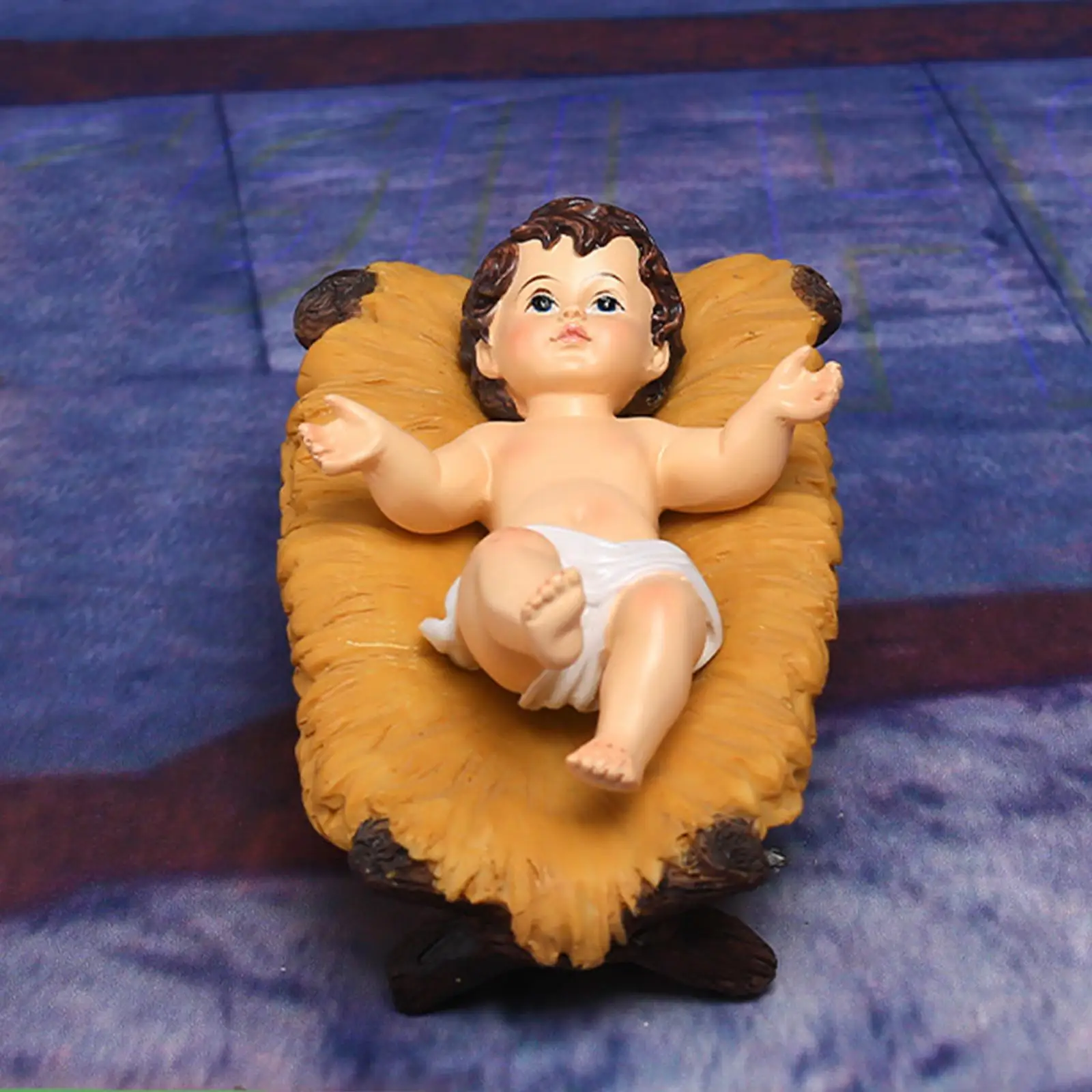 Jesus Statue Crafts Newborn Scene Doll Figurine Sculpture for Holiday Porch