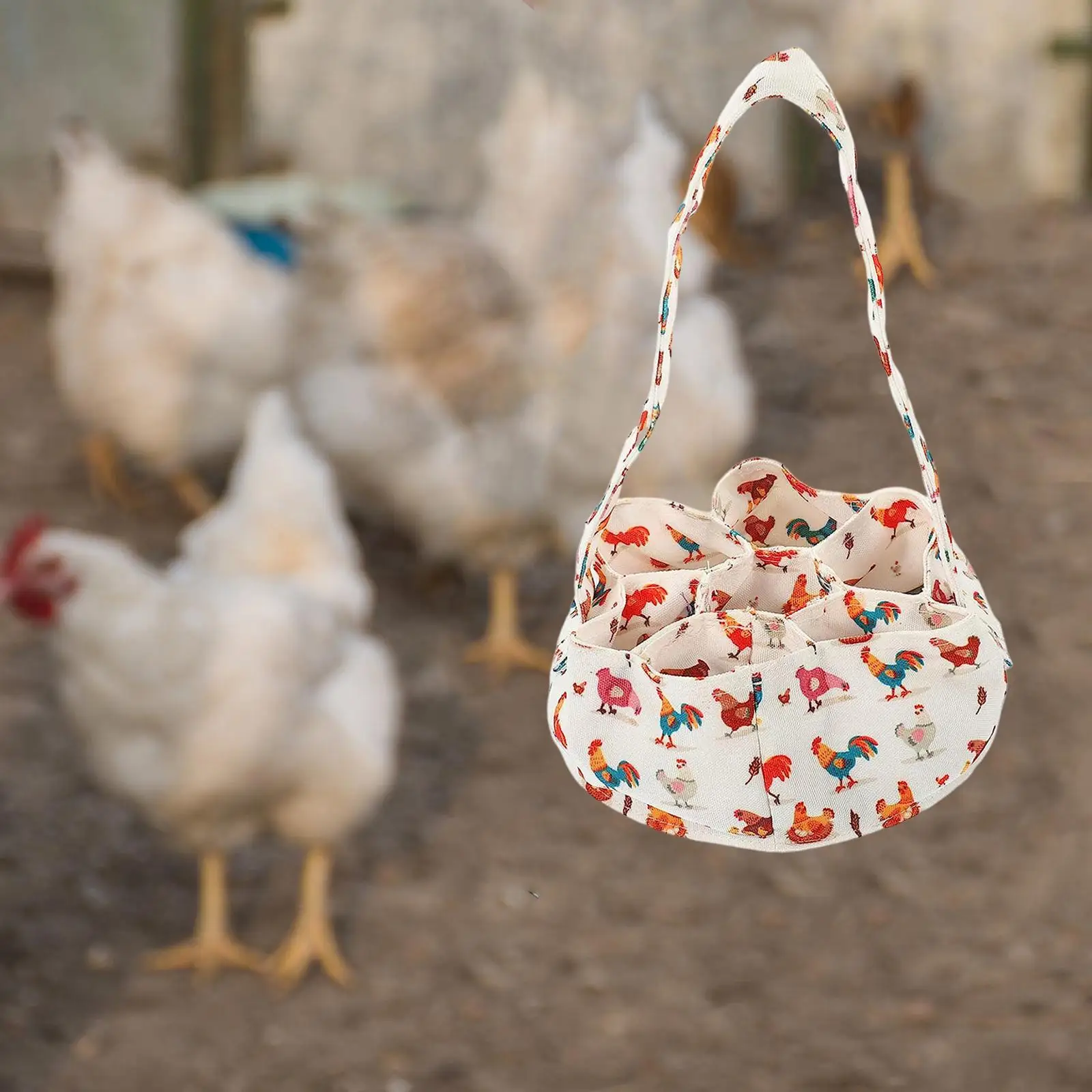 Mini Egg Collecting Basket with Handle Egg Holder for Garden Eggs