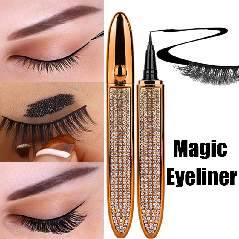 Best of Magic Self Adhesive Magic Eyeliner Pencil No Glue Magnetic Waterproof Anti-smudge Quick Drying Eyelashes Sticking Eye Liner Pen Reviews & Tips