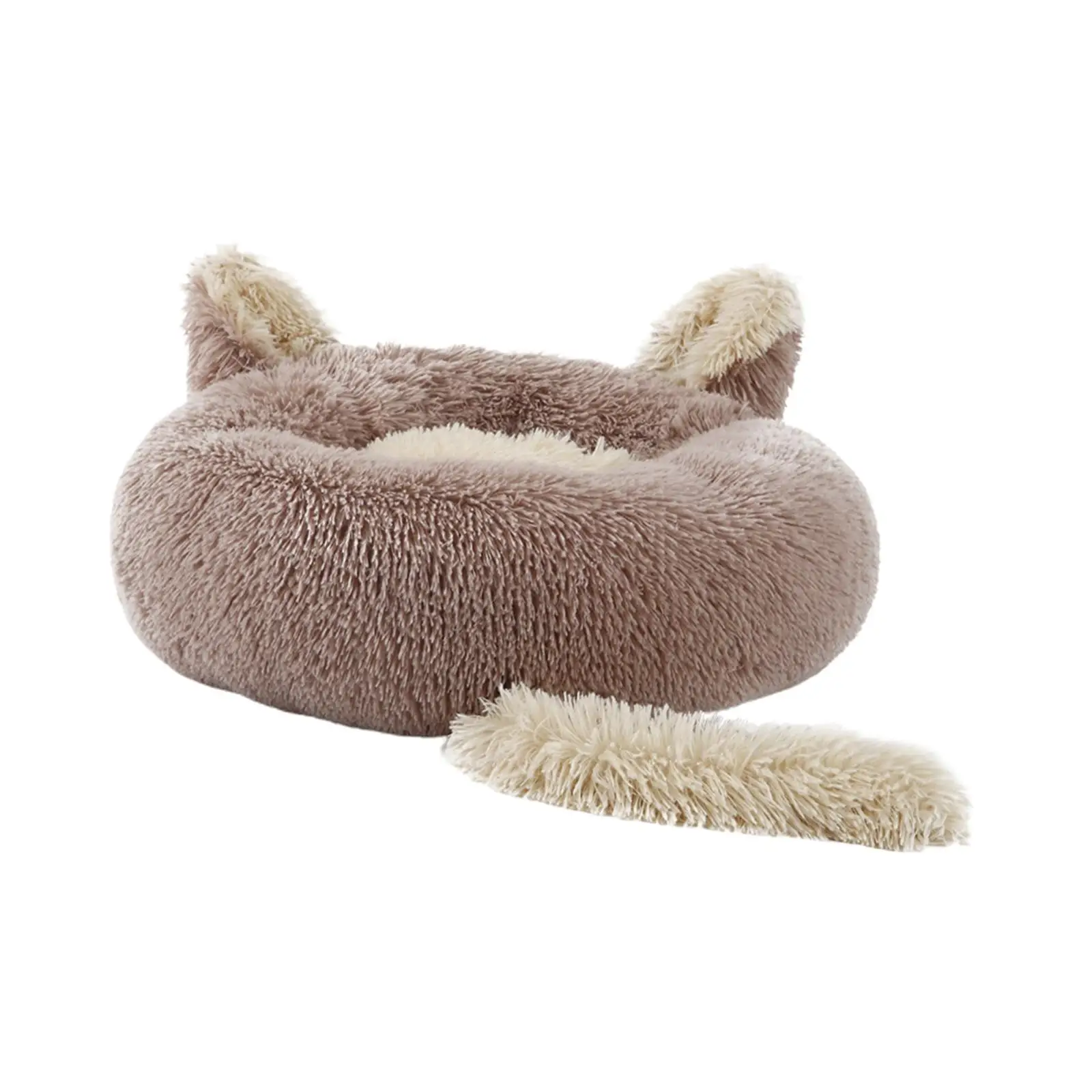 Round Pet Blanket Dog Bed Anti Slip Bottom Nest Washable Soft Comfortable Hut Cat Warm House for Kitty Rest Playing Kitten Puppy