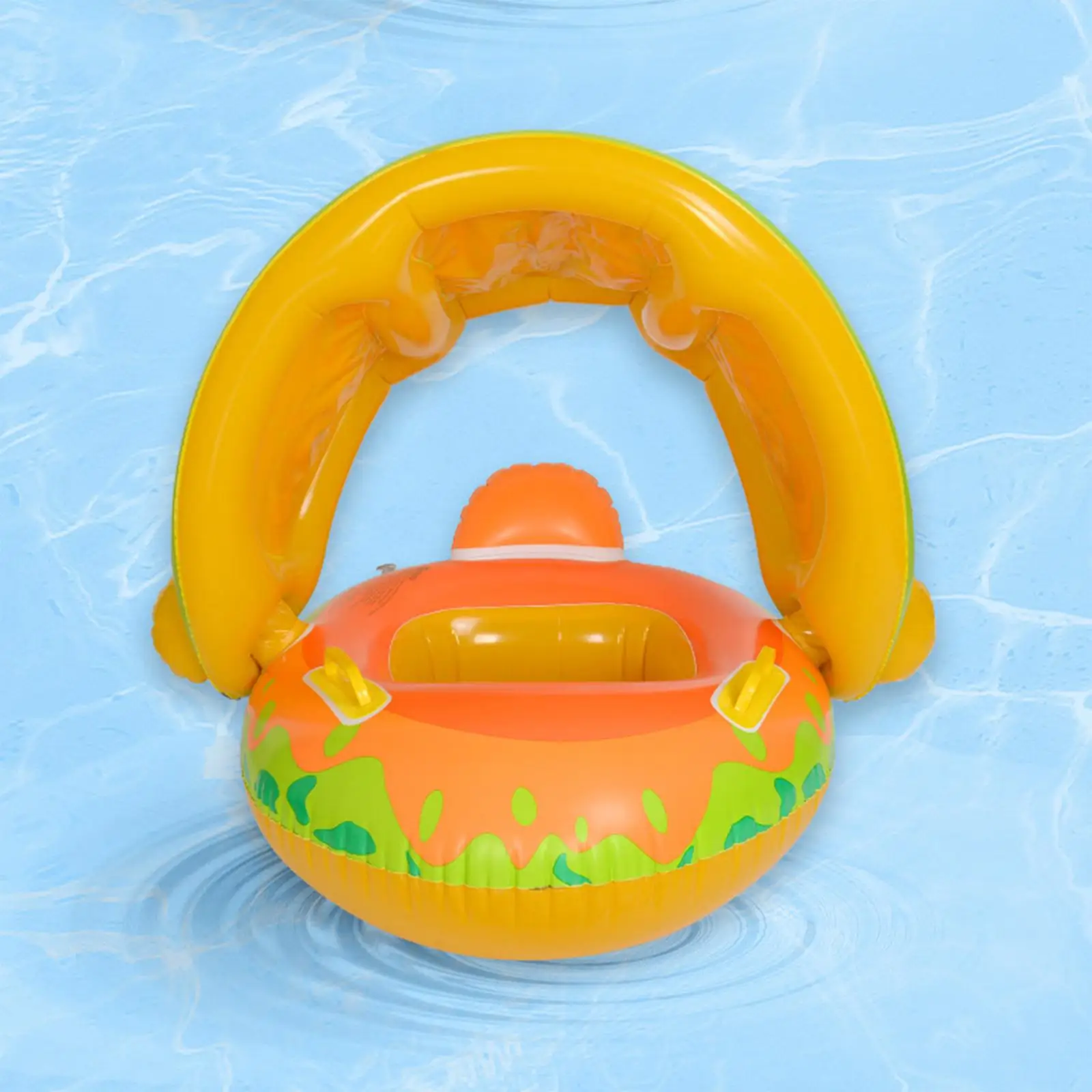 Dinosaur Float Seat Toy Swimming Ring Boat Sunshade Toys Portable for Holiday 