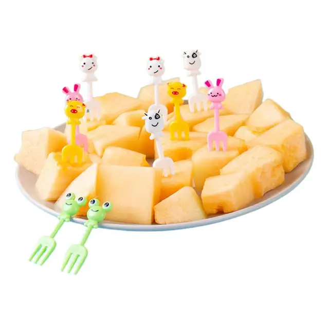 Dropship Mini Forks Animal Food Picks For Kids Cute Fruit Fork Bento Box  Decor Reusable Cartoon Children Snack Cake Dessert Lunch Pick to Sell  Online at a Lower Price