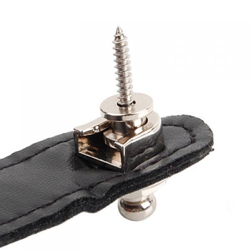 1pc Chrome Plated Round Head Skidproof Strap Lock Straplock For Electric Guitars
