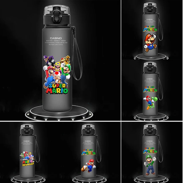 560ML Super Mario Bros Water Bottle Anime Children Leakproof Drinking  Bottles Outdoor High Capacity Sports Water