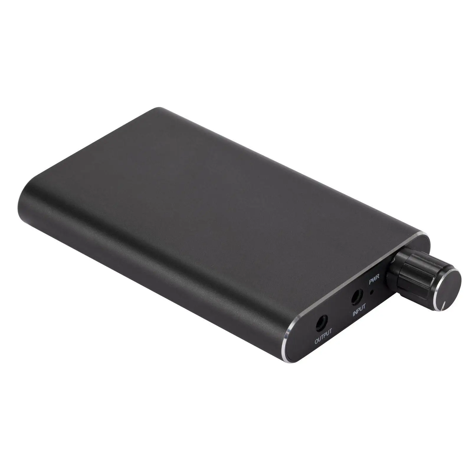  Headset Amplifier Portable Headphone Amplifier 3.5mm for MP3 MP4, Black