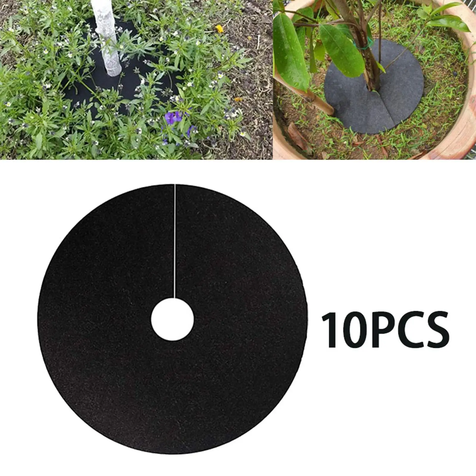 10 Count 52cm Mulch Tree Rings for Weed Control, Tree Protector Mat Easy to Use Degradable Durable Wide Application Landscaping
