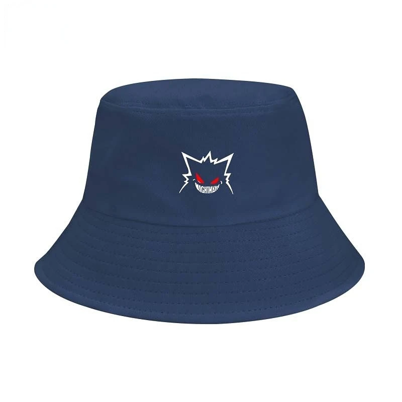 Anime Pokemon Gengar fisherman hat, Hiphop Bucket, Men's Caps - Casual Street Panama Hat