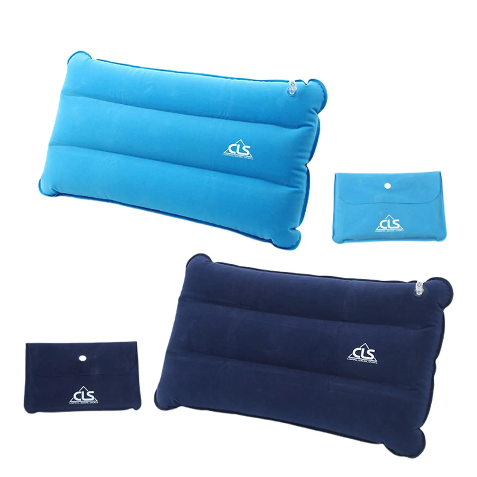 Inflated Pillows Compressed Folding Non-slip Pillow Suede Fabric Use For Travel Outdoor