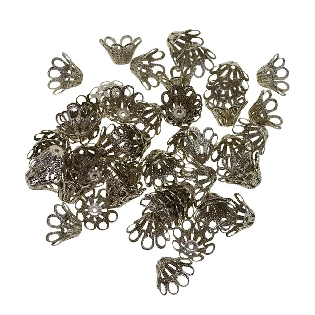 100Pcs 12mm Spacer Bead Caps Jewellery Craft Findings Beading for Bracelets