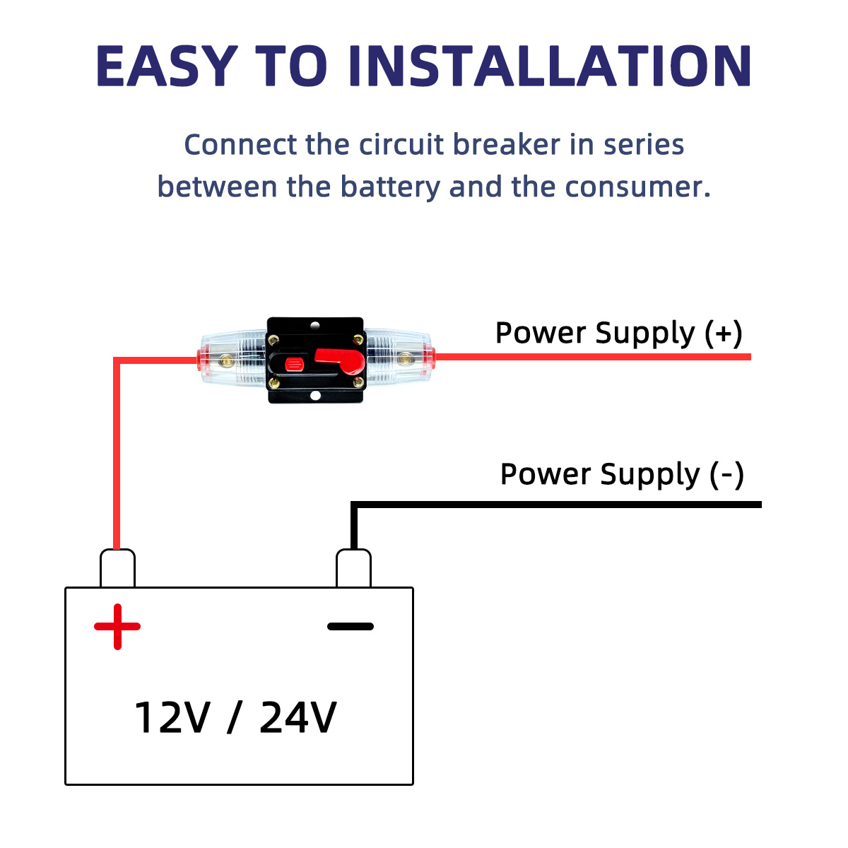Interrupteur à Bascule Métal 12V 50A - 3 Positions, Finition Chrome - Pour Voiture, Bateau, Camping-Car