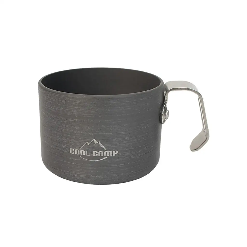 160ml Camping Cups Pot Water Milk Coffee Mug Heating Aluminum Alloy Cookware for Trekking Cooking Picnic Mountaineering Hiking