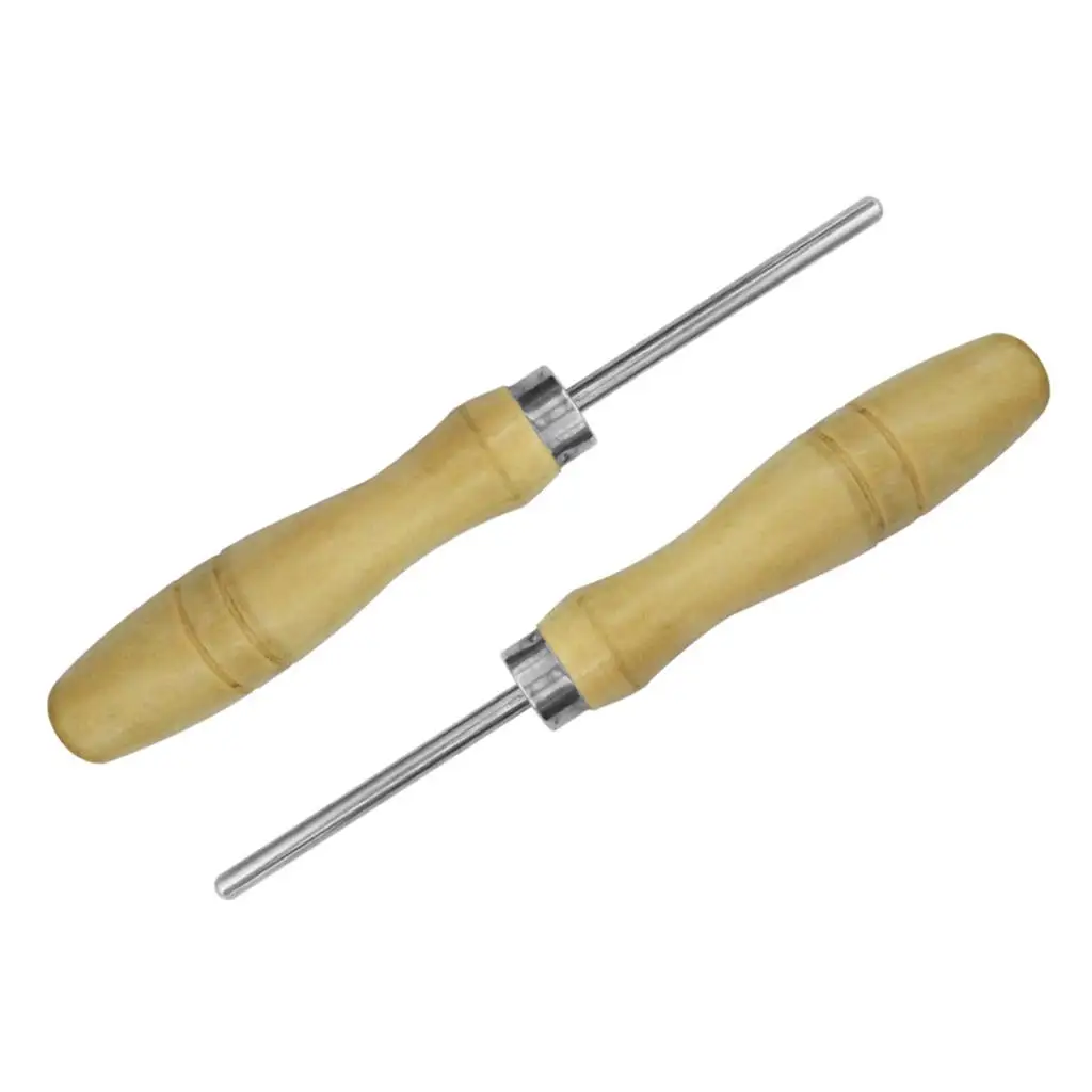 Tennis Racket Awl Straight Stringing Tools Wooden Handle for All Stringers