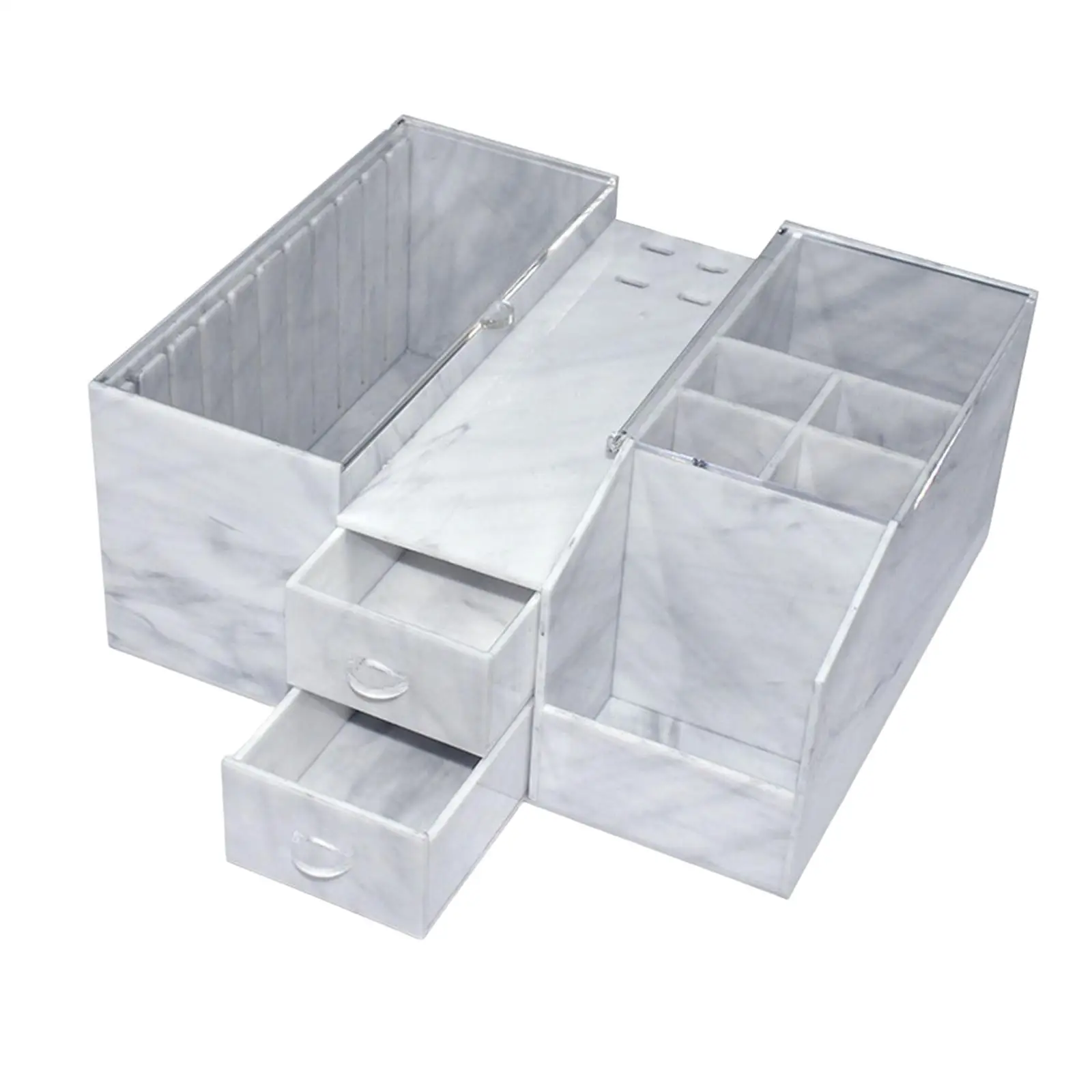 Eyelash Storage Box Stand Transparent Pallet Holder Classification Dust Proof Large Capacity Salon Tool Case for Home Cotton Pad