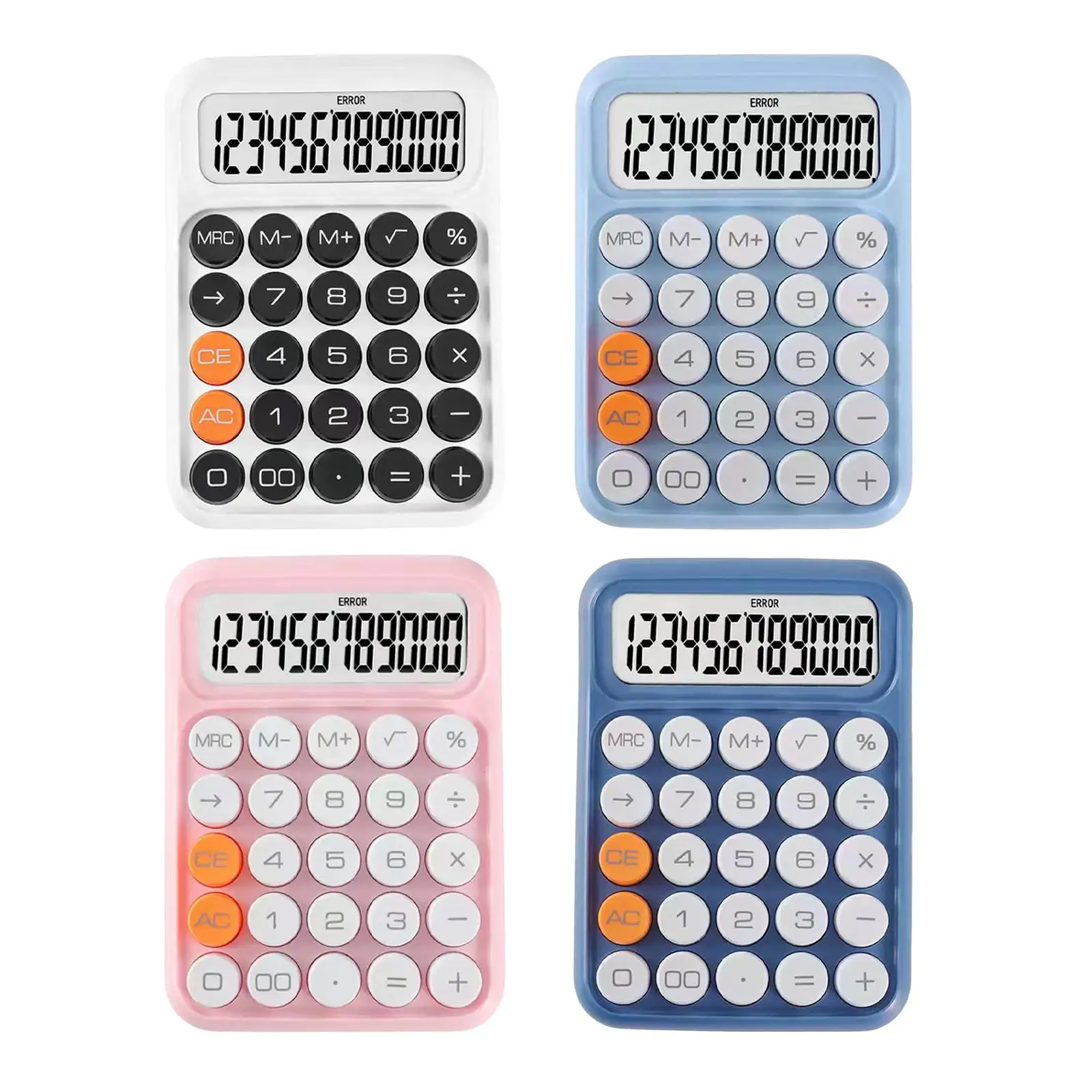 12 Digit Desktop Calculator Cute Pocket Basic Calculator Standard Function Desktop Calculators for Home Office Shop Business Use