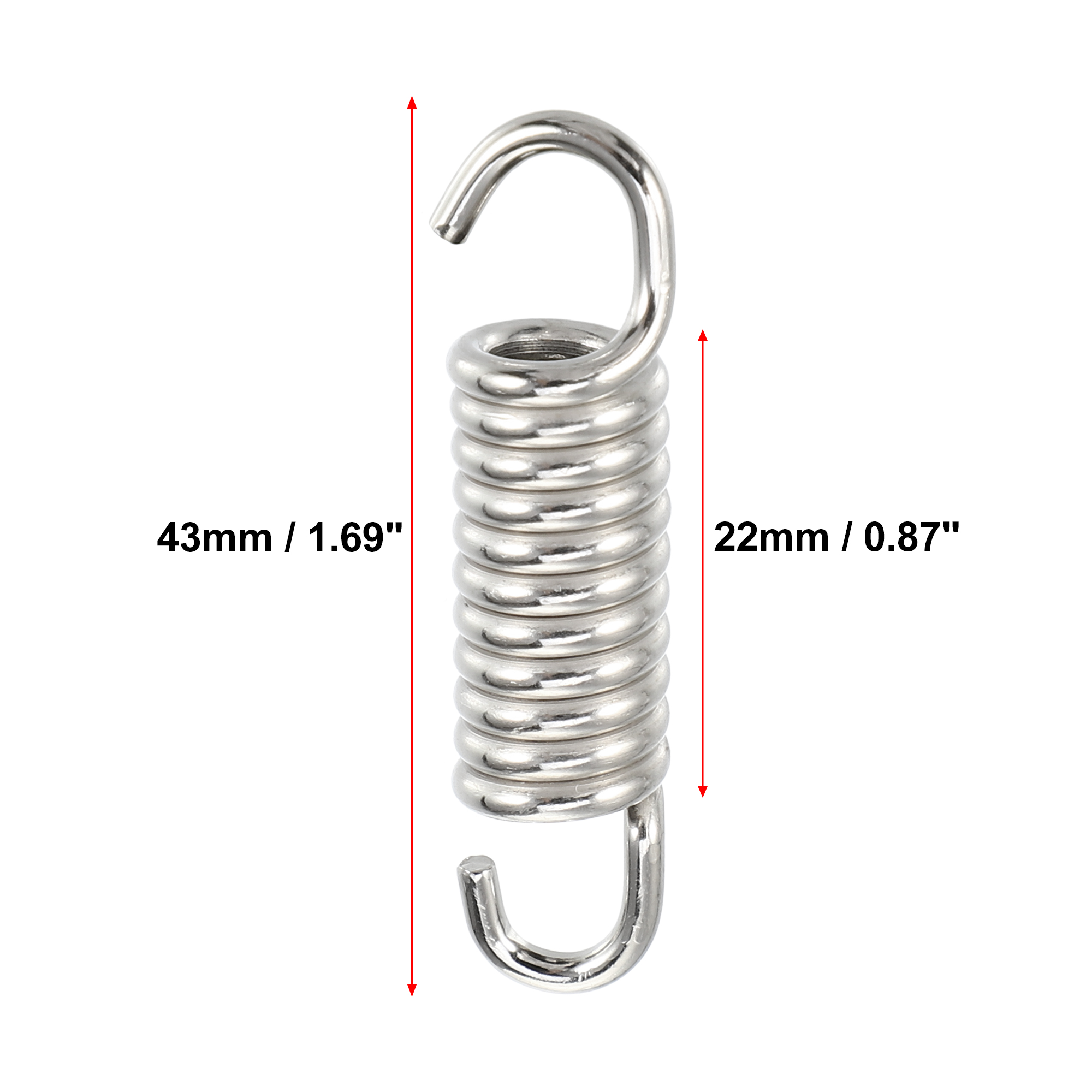 Motoforti 2/4/6 Stück 43 mm Motorräder Universal Auspuffrohr Feder Edelstahl Auspuffrohr Federhaken Modifiziertes Zubehör – Detail 2