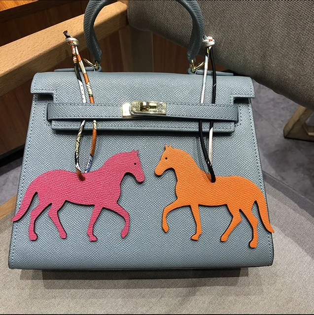 2022 INS Popular Fashion PU Leather Horse Hoof Horseshoe Bag Pendant Women  Handbag Accessories Ladies Bag Charm Ornament Gifts