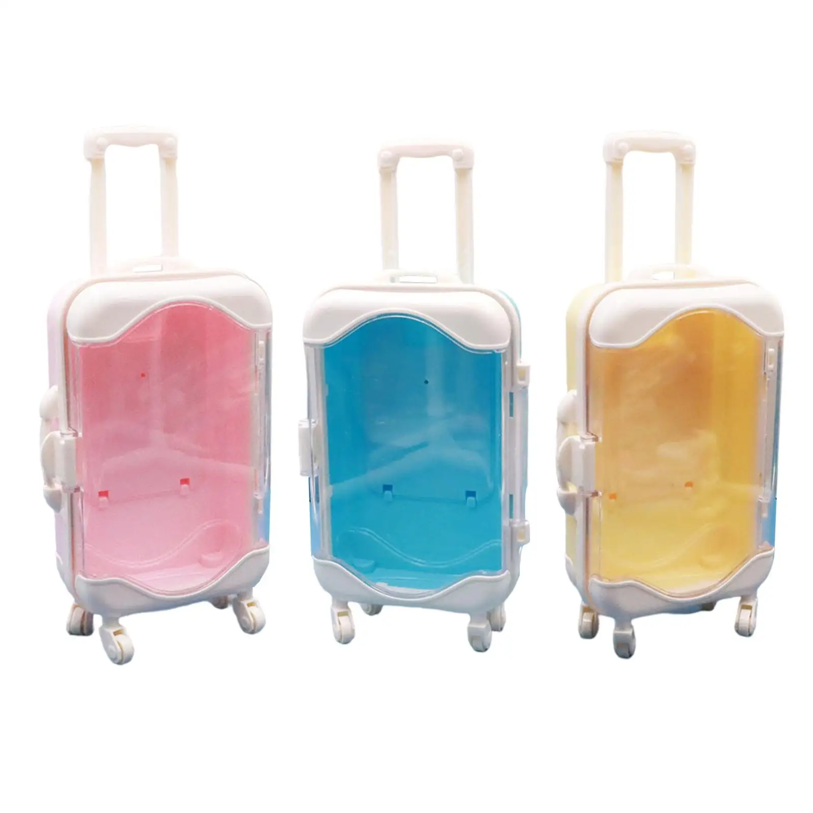 1/12 Mini Trolley Luggage,Doll House Scenery Pretend Play Toy,Miniature Trunk
