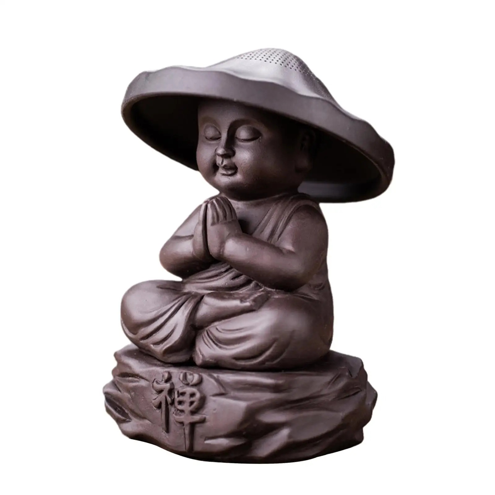 Buddha Statue Handcrafted Sculpture Tea Pet Ornament for Tabletop Hotel Home