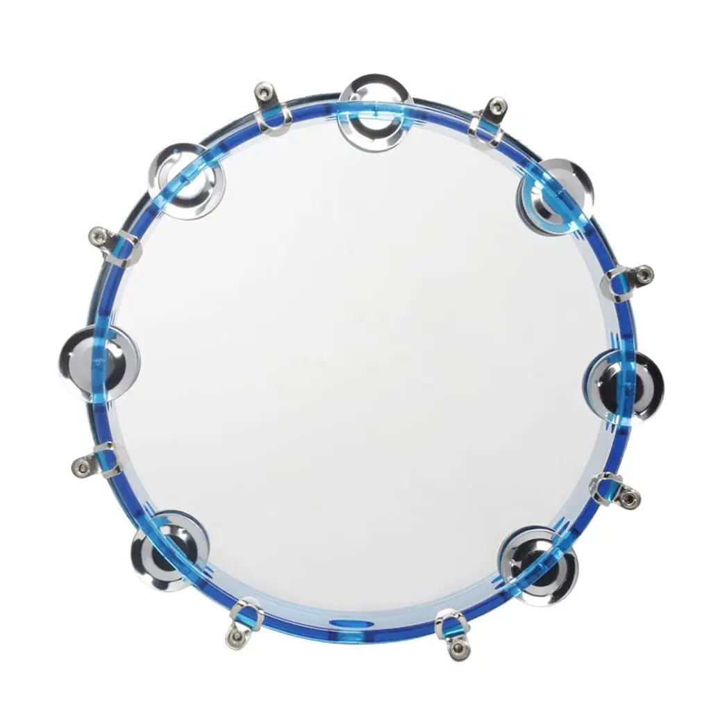 10`` Tambourines Drum Round Percussion Educational Musical Instrument Gifts