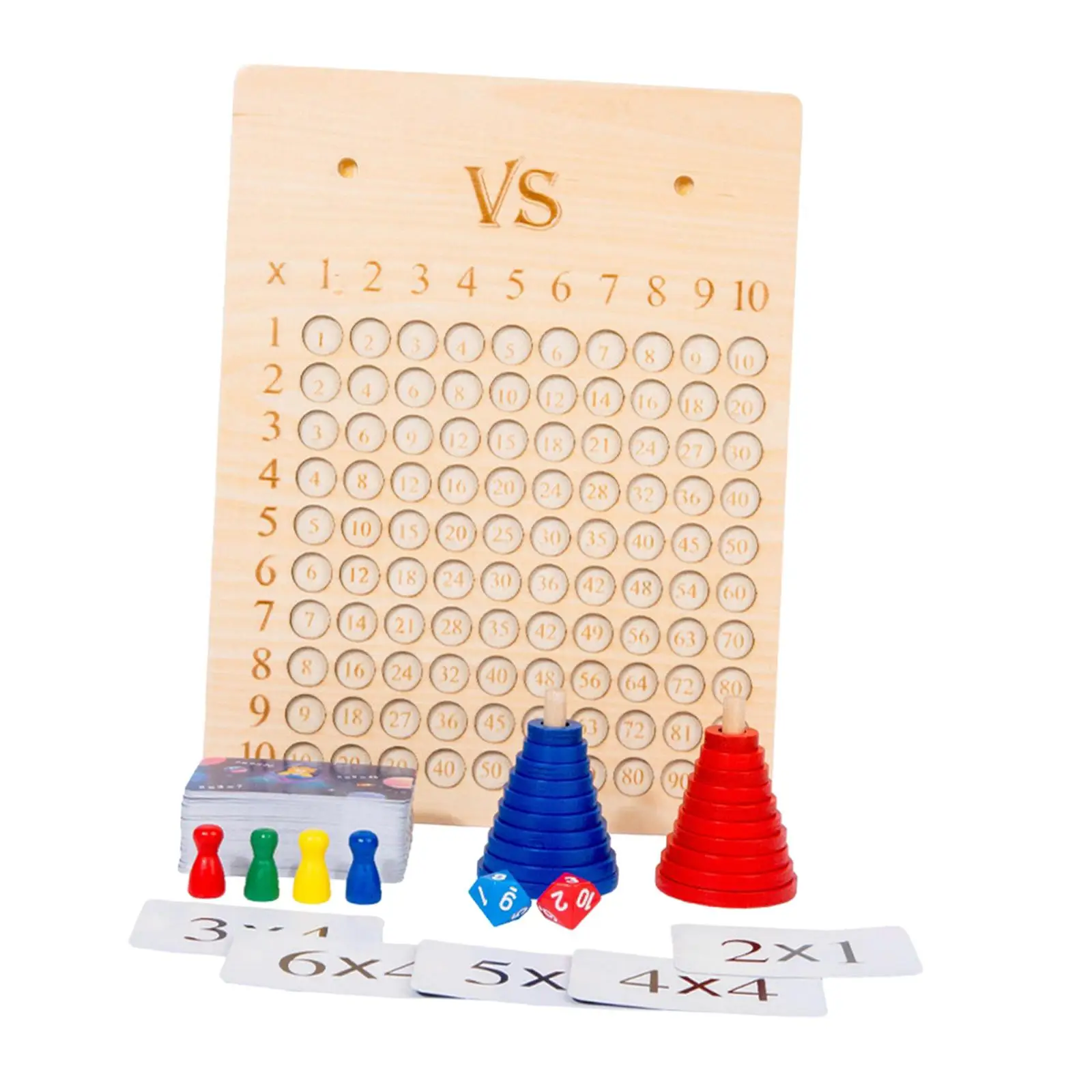 Montessori Multiplication Table Math Toy Blocks Board Educational Game Arithmetic Teaching Aids Wooden for Children Gift Kids