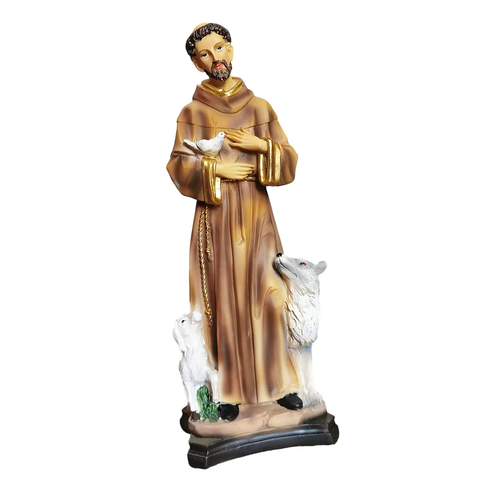 Religious Figure Standing Statue Collectible Figurine Crafts Decor Polyresin Character Sculptures for Bar Home Cabinet Hotel