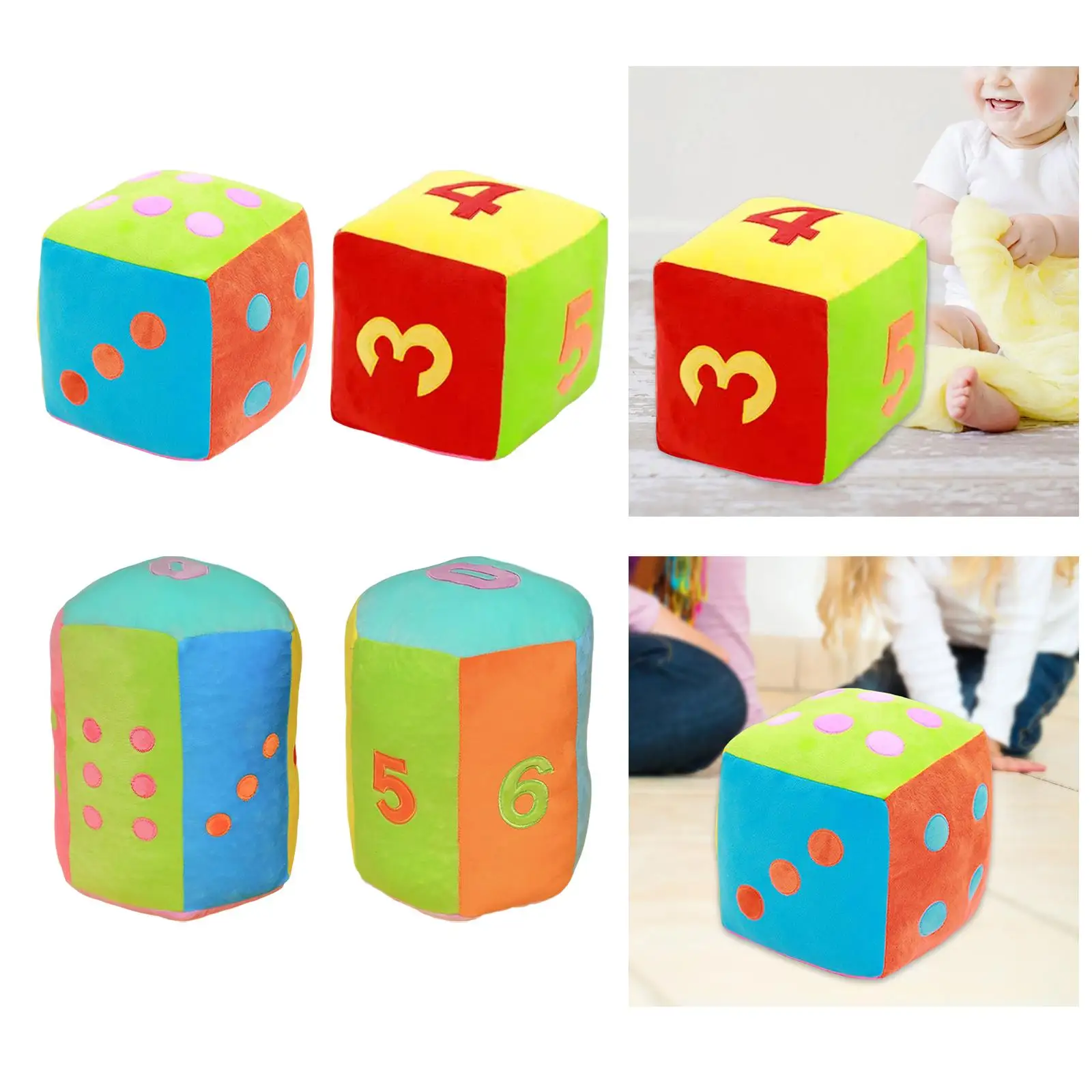 Plush Dice Toy Playing Games Party Favors Educational Party Decorations Ornament Stuffed Toys for Kids Girls Boys Children
