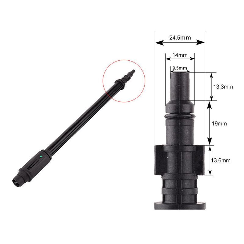 Arma de alta pressão com extensão de