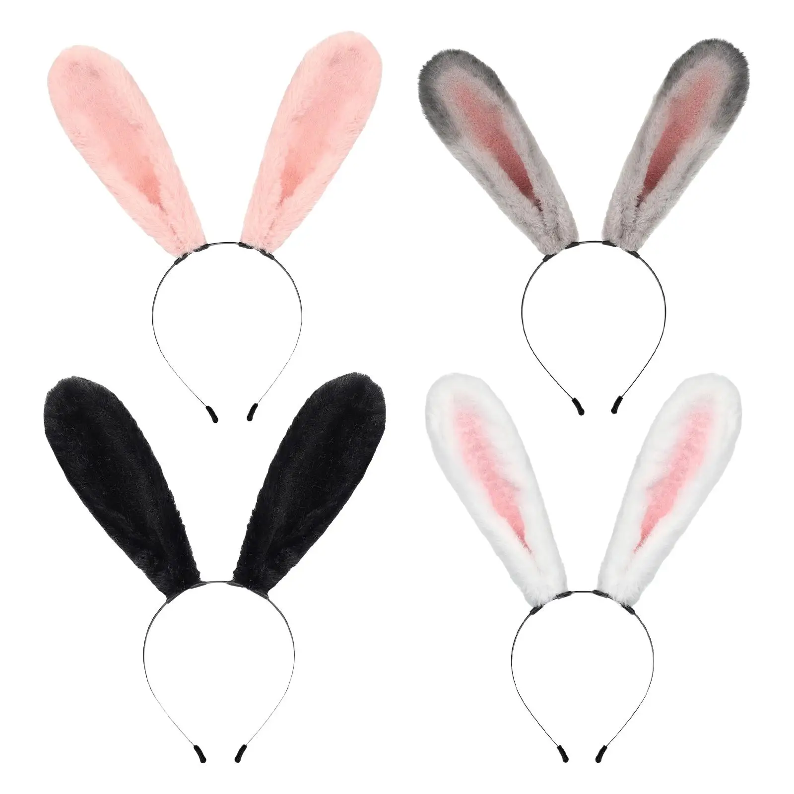 Long Bunny Ears Headband Headdress for Anime Cosplay Dress Up Festival