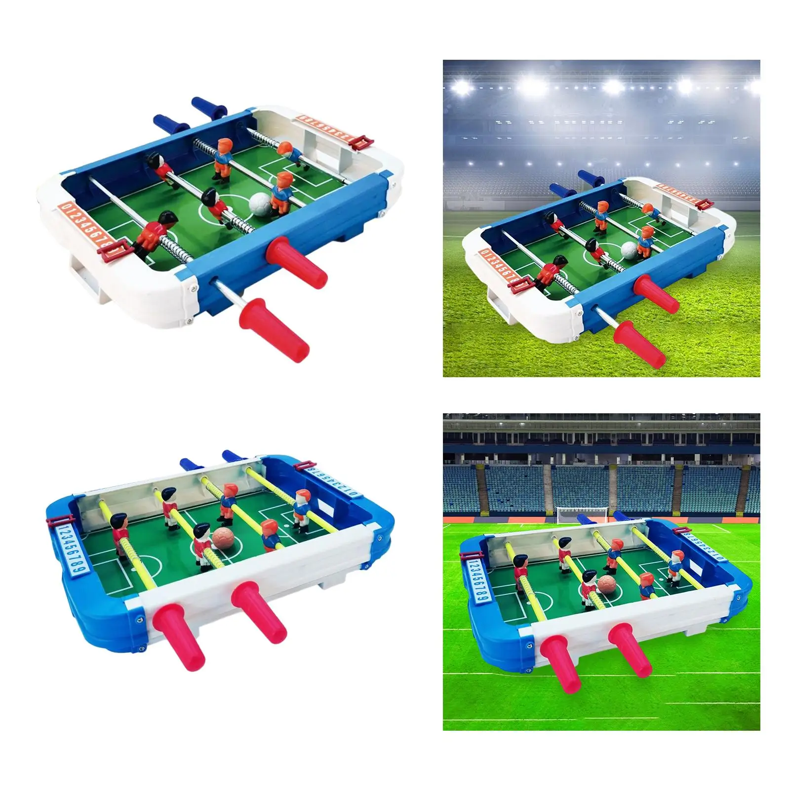 Compact Mini Foosball Table, Desktop Football Board Games Table Top Soccer Intellectual Developmental for Boys Girls Kids