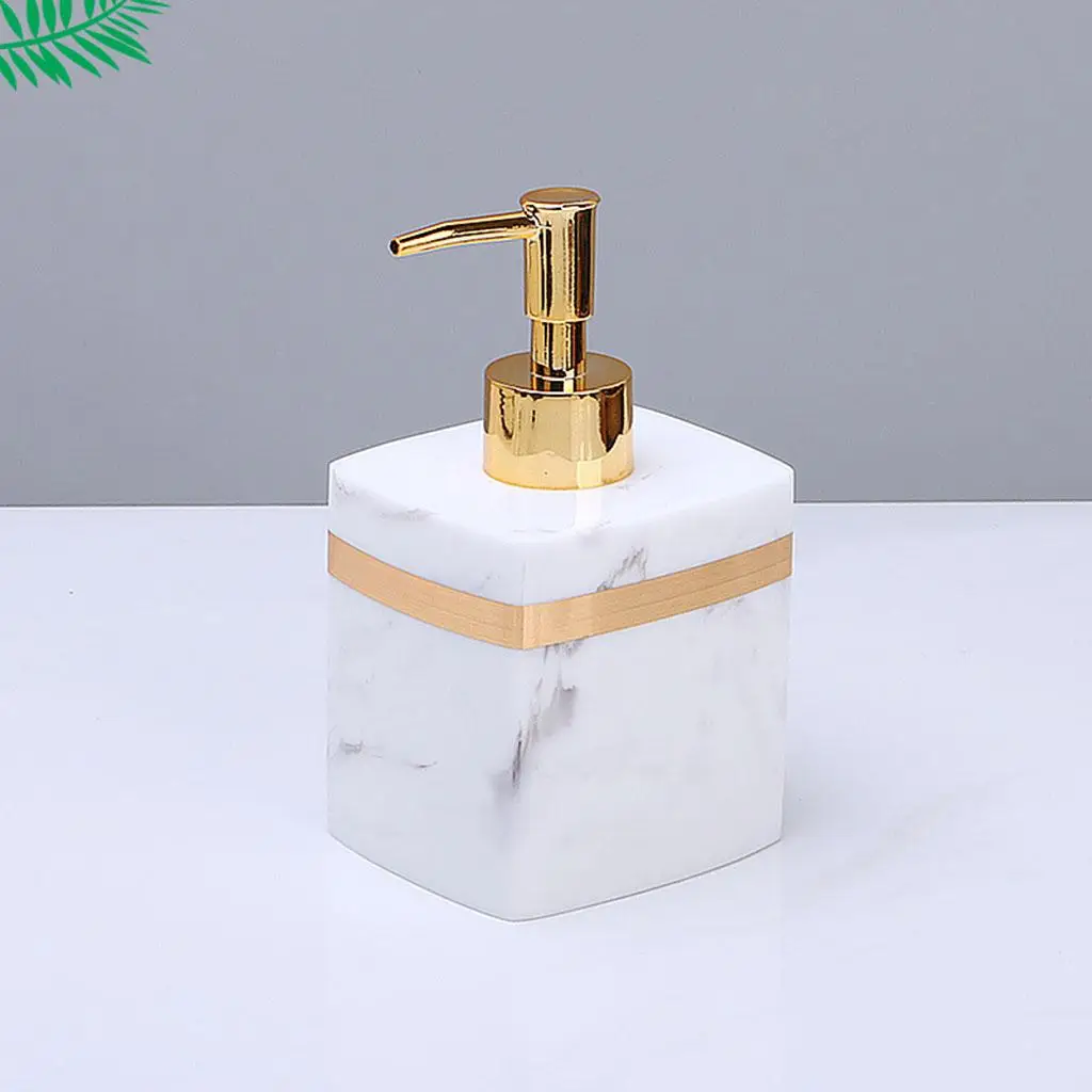 Refillable Resin Soap Dispenser Manual Empty Liquid for Countertop Hand Soap