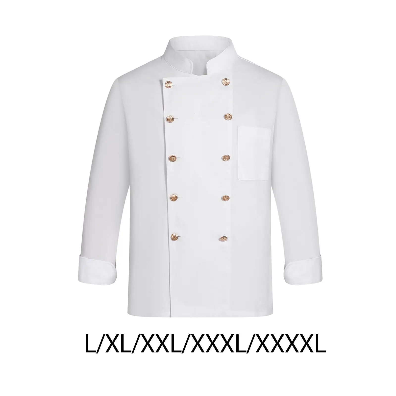 Universal Chef Clothes Workwear Jacket Breathable Sweat Absorption Abrasion Resistant Industry Restaurant Kitchen Waiter Hotel