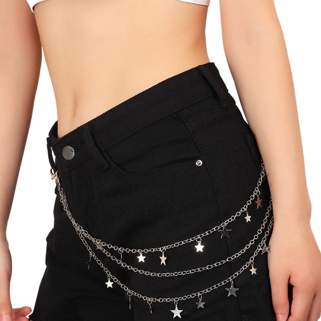 Boho Fashion Pants Trousers Chains Layered Chains and 