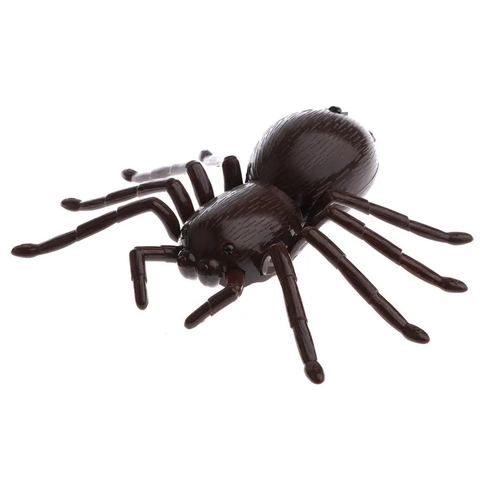 RC Infrared Remote Control Spider Prank Toys Insects Joke Scary Trick Gag Party Halloween Xmas Gift Kids Friends Cat Toy Yellow