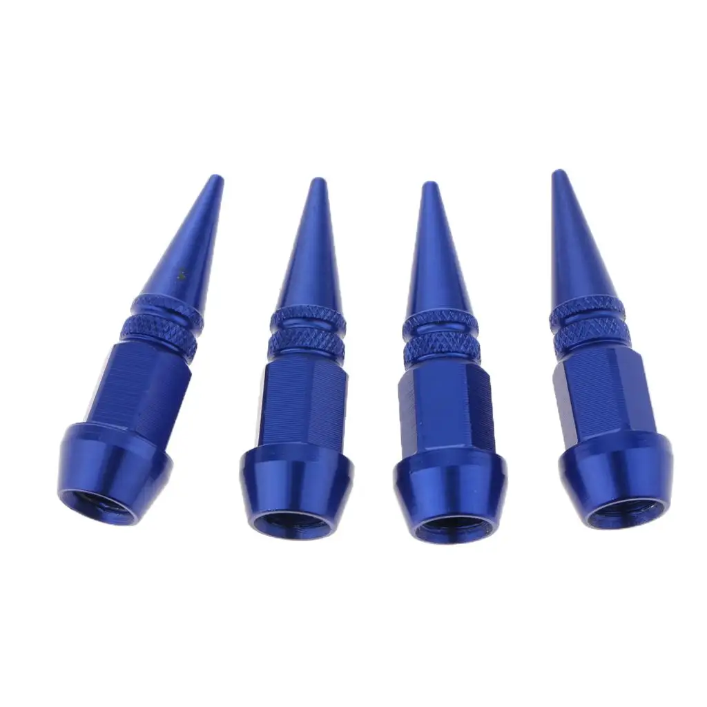 4 Pieces High Quality Aluminum Alloy Spike Wheel Tire Valve Stem Auto Car Truck Air Caps Covers 45mm